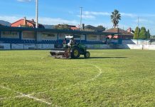 Tui realiza labores de mantenimiento en los campos de fútbol municipales