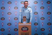 Iago Aspas, premio Estrella Galicia de octubre