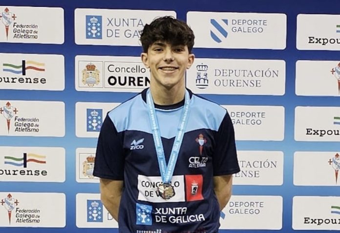 Adrián Bernárdez Campeón Gallego de Atletismo en 200 metros lisos