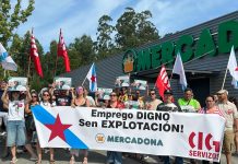 Jornada de protestas en Nigrán «polos abusos e o acoso laboral en Mercadona»