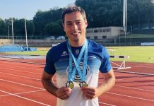 El atleta guardés Sergio Rodríguez Teixeira, Campeón Gallego absoluto de 200 metros