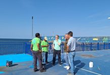 A Guarda continúa con la renovación de la pista multideportiva de la Atalaia