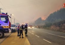 Desalojado el Camping Mougás por la proximidad de las llamas