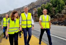 Rueda reclama en Oia medidas urgentes para evitar arrastres en las zonas quemadas
