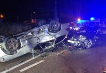 Dos heridos en un aparatoso accidente en Tomiño