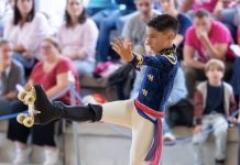 El baionés Gael Fernández, campeón gallego de patinaje artístico en modalidad libre