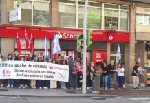 A CIG-Banca inicia un calendario de protestas contra o peche de oficinas do Santander
