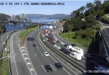 Un accidente en el Puente de Rande provoca colas kilométricas