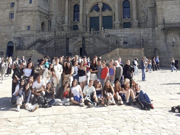Estudantes de Francia e Dinamarca no IES Auga da Laxe