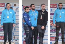 Los Teixugos Luís Fernández, Alba Soutelo y Emilio Rodríguez, Campeones Gallegos de Slálom