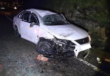 Herida tras colisionar con un muro en Viladesuso