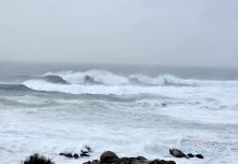 Alerta roja por temporal costero