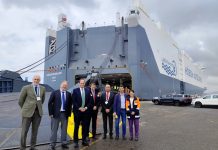 El Puerto recibe la escala inaugural de uno de los buques Ro-Ro más grandes y ecológicos del mundo