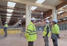 Avanzan las obras de la piscina municipal de A Guarda para convertirla en un referente comarcal