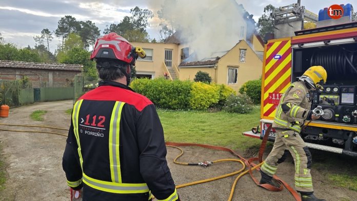 incendio cocina anexa casa porriño