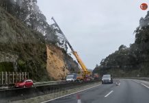 Reabren uno de los carriles del tramo de la AG-57 a su paso por Gondomar afectado por el temporal
