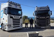 Dos empresas de transporte eligen Oia para presentar sus nuevos modelos de camión