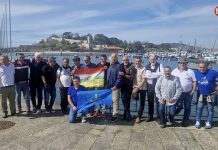 Un grupo de reclutas se reúne en Baiona 40 años después de haber hecho la mili