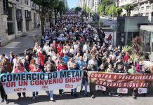 Paro total no metal de Pontevedra na primeira xornada de folga por un convenio digno