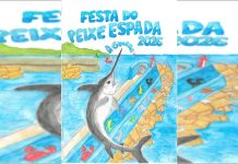 Martina Vigo Álvarez, del CEIP A Sangriña, firma la imagen de la Festa do Peixe Espada