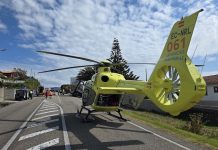 Herido grave un vecino de Baiona tras una colisión entre un coche y una moto en Mougás