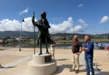Nigrán inaugura una gran escultura dedicada a los peregrinos