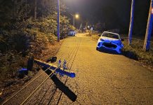 Un herido tras chocar con un poste telefónico en Nigrán