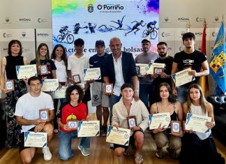 O Porriño entrega sus primeras becas municipales a 14 deportistas de élite