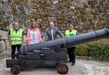 Vigo restaura los históricos cañones de la fortaleza del Castro