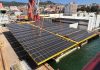 Catarroja, la segunda plataforma solar flotante construida por Astilleros San Enrique, ya está a flote