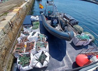 Gardacostas decomisa en una semana más de 260 kilos de marisco y pescado y 656 artes ilegales