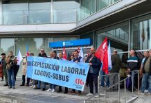 O persoal de Lugove-Subus «en folga contra a explotación» traslada as protestas á Xunta en Vigo