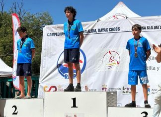 Cuatro medallas para el Teixugo Lois Montenegro en el Campeonato de España de Slalom