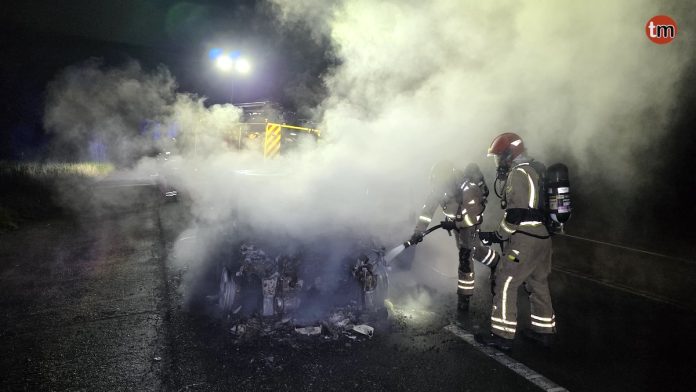 arde coche rosal vial