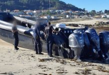 Detenido un tripulante de la narcolancha varada en Caminha