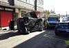 Herida una vecina de Baiona tras volcar lateralmente con su coche en Tomiño