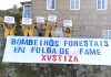 Bombeiros Forestais inician una huelga de hambre de 24 horas en Chandebrito para reclamar trabajo todo el año