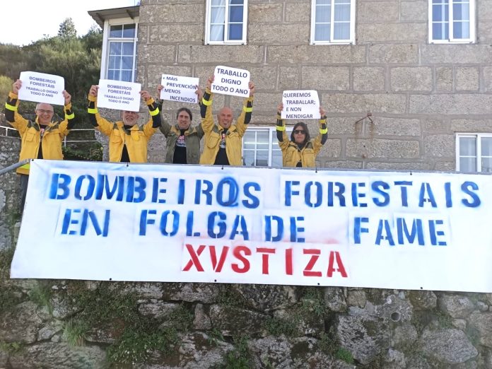 Bombeiros e Bombeiras Forestais de Galicia folga fame