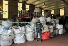 La Guardia Civil recupera 30.000 kilos de cable de cobre valorados en unos 270.000 euros