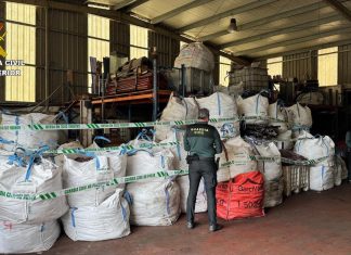 La Guardia Civil recupera 30.000 kilos de cable de cobre valorados en unos 270.000 euros