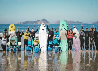 Patos corona a los campeones del Parasurfing Concello de Nigrán