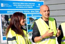 Comienzan las obras de la senda peatonal y ciclista de la PO-407 en Budiño